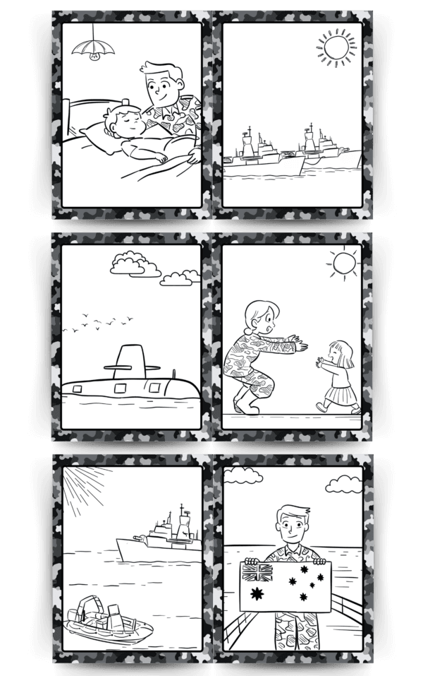 Defence Military colouring in sheets