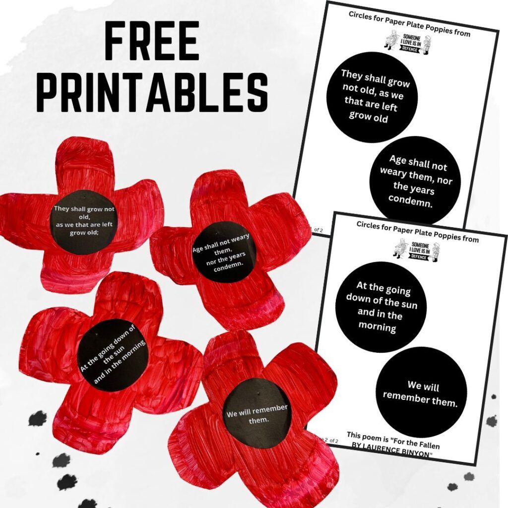 Free printable for poppy plates